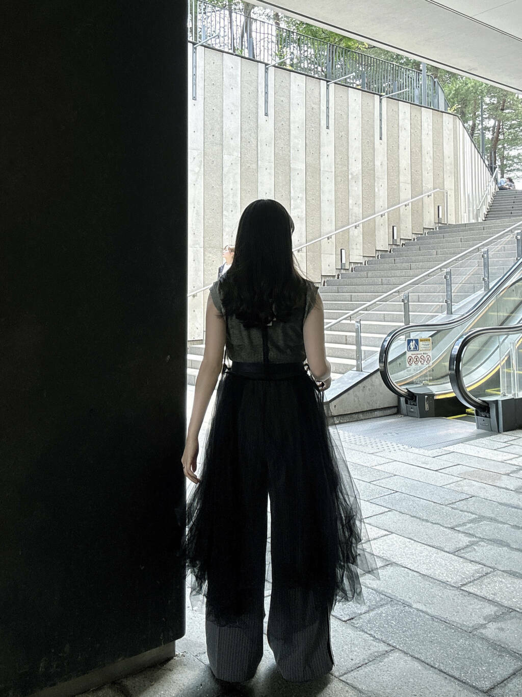 『高橋愛×KBF』frilled tulle dress (black) *JP