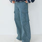 cargo loose denim jeans (denim) *JP