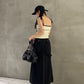 suspender maxi skirt (black) *JP