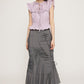 cut out gather skirt (grey) *JP