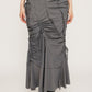 cut out gather skirt (grey) *JP