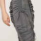 cut out gather skirt (grey) *JP