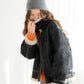 faux mouton boa coat (black) *JP