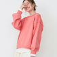 crew neck knit (pink) *JP