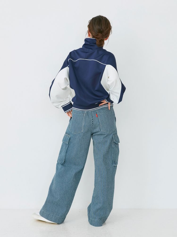 cargo loose denim jeans (denim) *JP