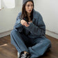 cargo loose denim jeans (denim) *JP