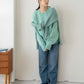 mohair blend loose knit (green) *JP