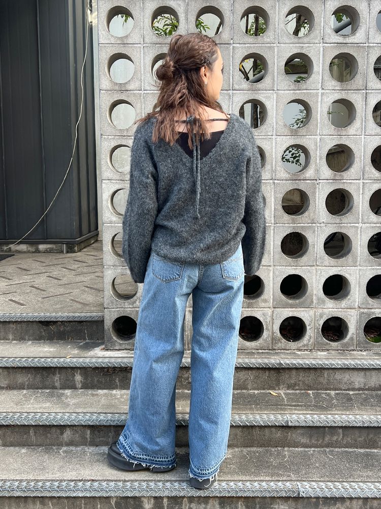 waist design loose jeans <made in Japan>