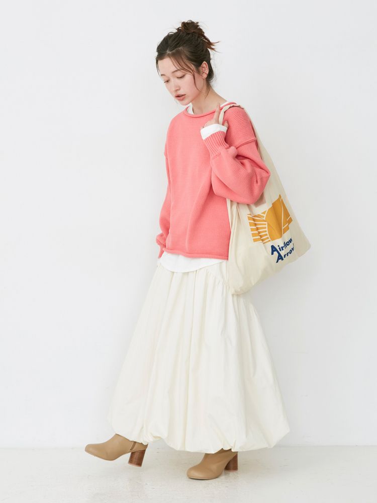 crew neck knit (pink) *JP