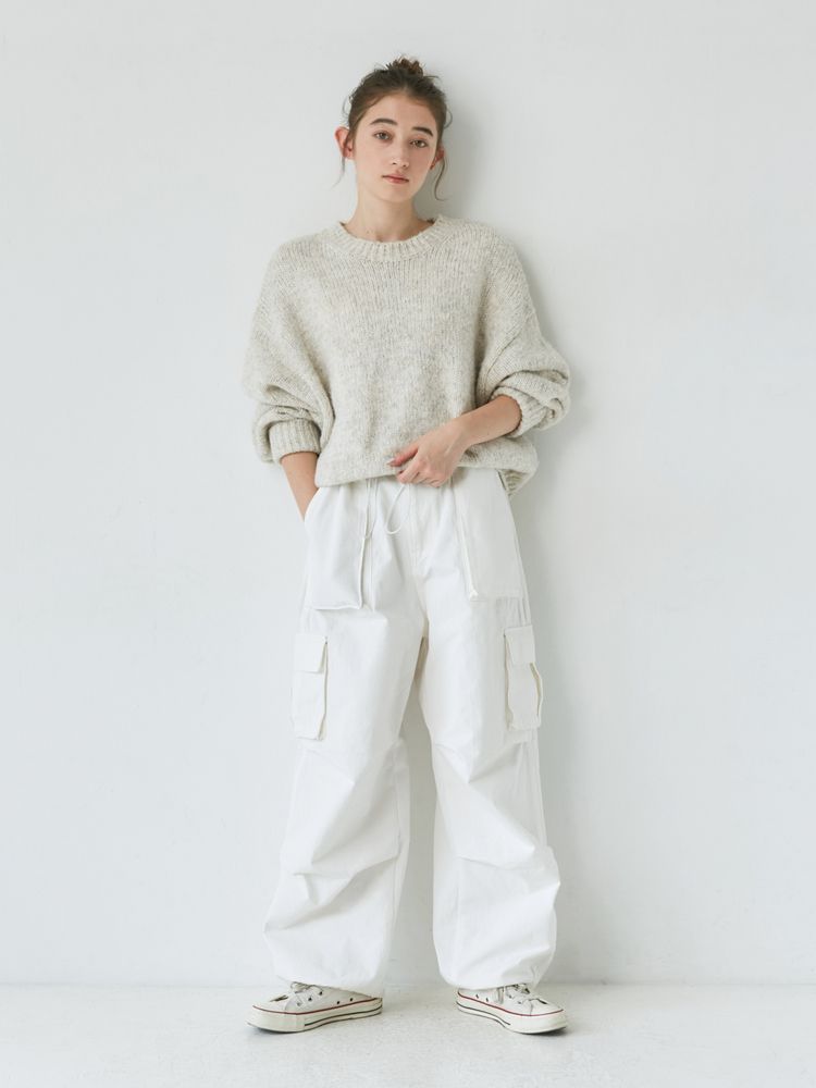 mohair blend loose knit (ivory) *JP