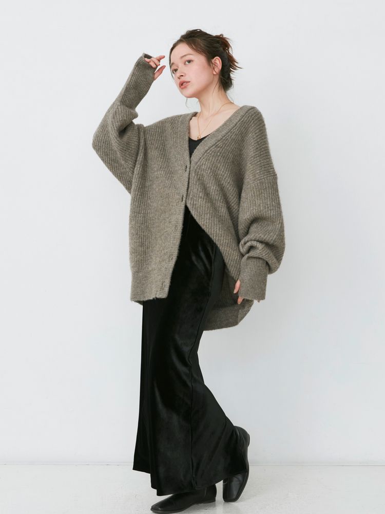 soft knit cardigan (grey) *JP