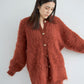 feather knit cardigan (orange) *JP