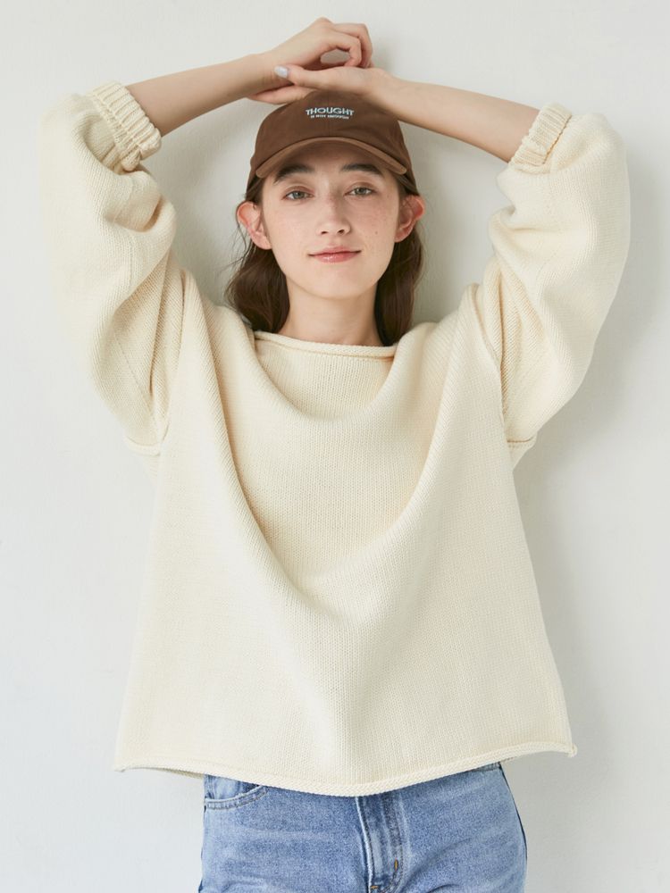 crew neck knit (ivory) *JP