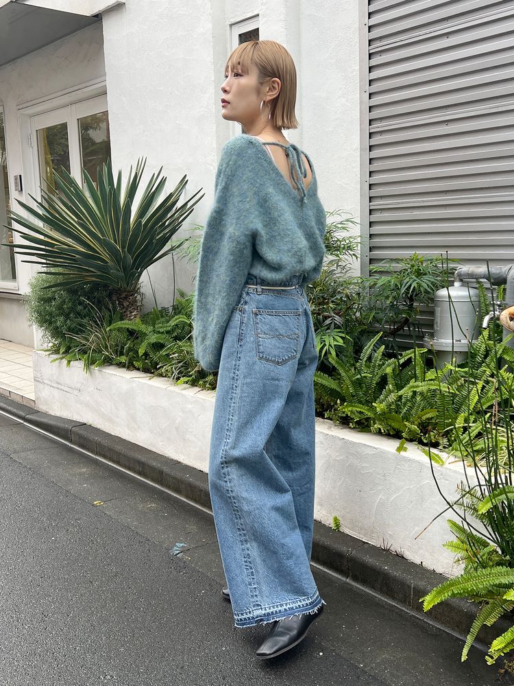 waist design loose jeans <made in Japan>