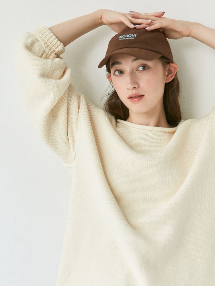 crew neck knit (ivory) *JP