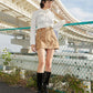 bit skirt pants (beige) *JP