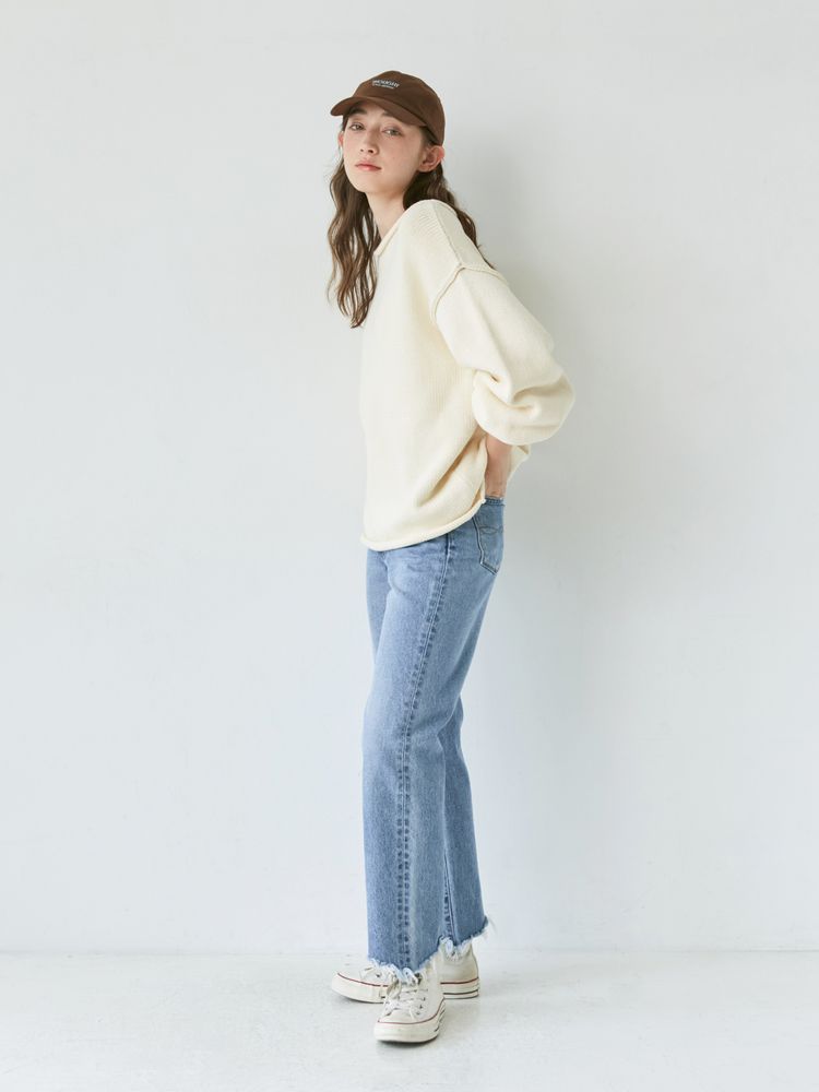 crew neck knit (ivory) *JP