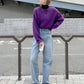 mohair blend loose knit (purple) *JP