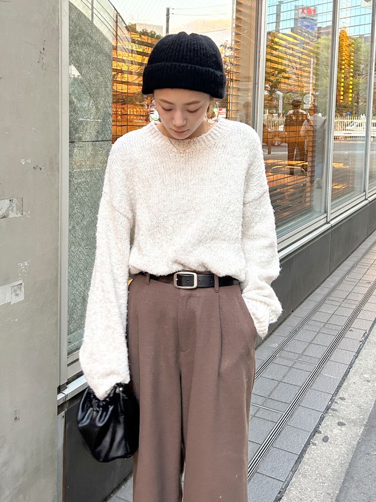 mohair blend loose knit (ivory) *JP