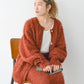 feather knit cardigan (orange) *JP