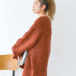 feather knit cardigan (orange) *JP