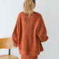 feather knit cardigan (orange) *JP