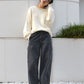 crew neck knit (ivory) *JP