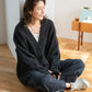 soft knit cardigan (charcoal) *JP