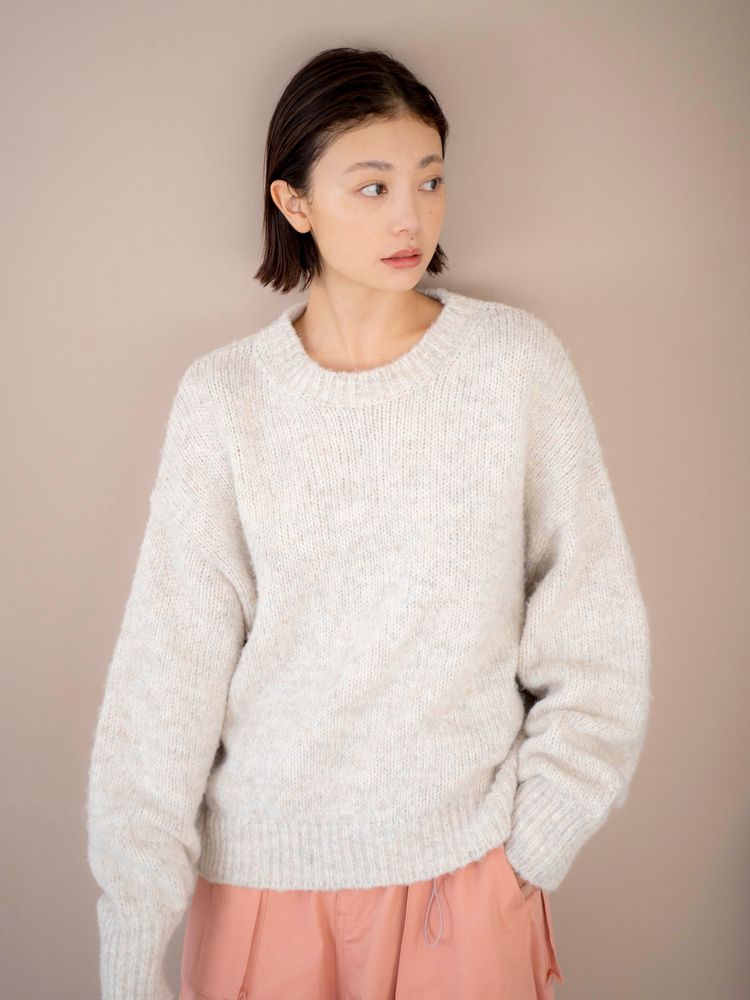 mohair blend loose knit (ivory) *JP