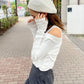 long sleeve tee set (white) *JP