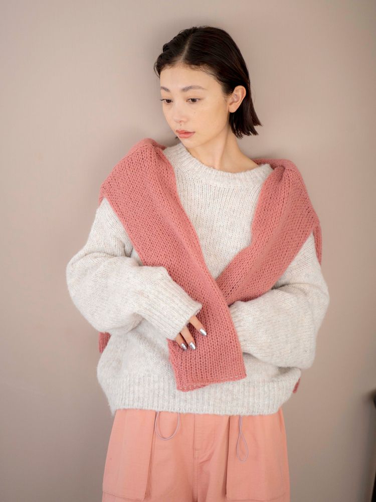 mohair blend loose knit (ivory) *JP