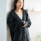 soft knit cardigan (charcoal) *JP