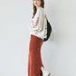 feather knit skirt (orange) *JP