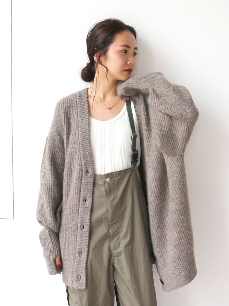 soft knit cardigan (grey) *JP