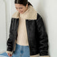 faux mouton boa coat (black) *JP