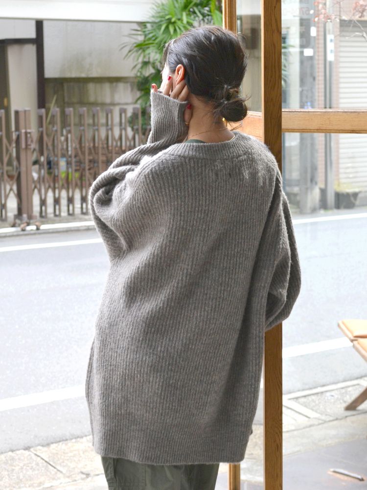 soft knit cardigan (grey) *JP