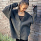 soft knit cardigan (charcoal) *JP