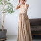 sequin design cami dress (beige) *JP