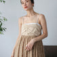 sequin design cami dress (beige) *JP