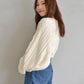 cable knit bolero set (ivory) *JP