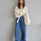 cable knit bolero set (ivory) *JP