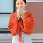 cable knit bolero set (orange) *JP