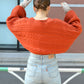 cable knit bolero set (orange) *JP