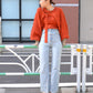 cable knit bolero set (orange) *JP