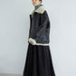 faux mouton boa coat (black) *JP