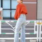 cable knit bolero set (orange) *JP