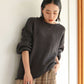 crew neck knit (charcoal) *JP