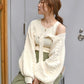 cable knit bolero set (ivory) *JP