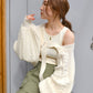 cable knit bolero set (ivory) *JP