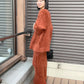 feather knit skirt (orange) *JP